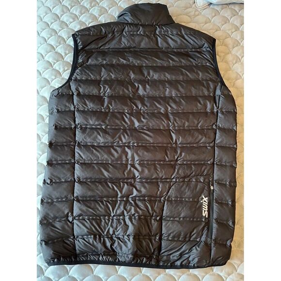 Swix Vista Down Vest Men's Sz Large Zipper Ski Vest Cross Country Outdoor Black - Picture 7 of 11